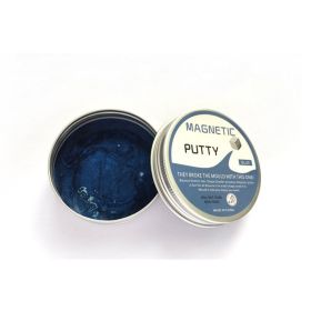 Magnetic Mud ; Magnetic Plasticine; Magnetic Mud; Creative Decompression Toy Devouring Magnet Mud (Color: Blue)